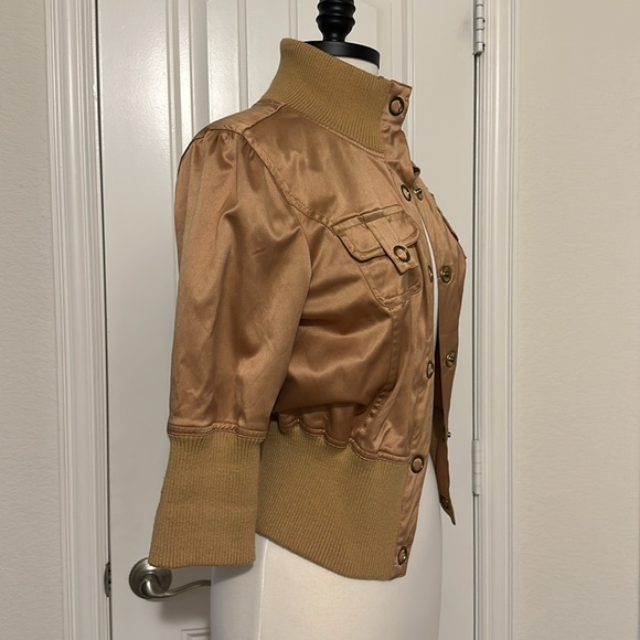 Gold/Brass Crop Jacket - Picture 2 of 10